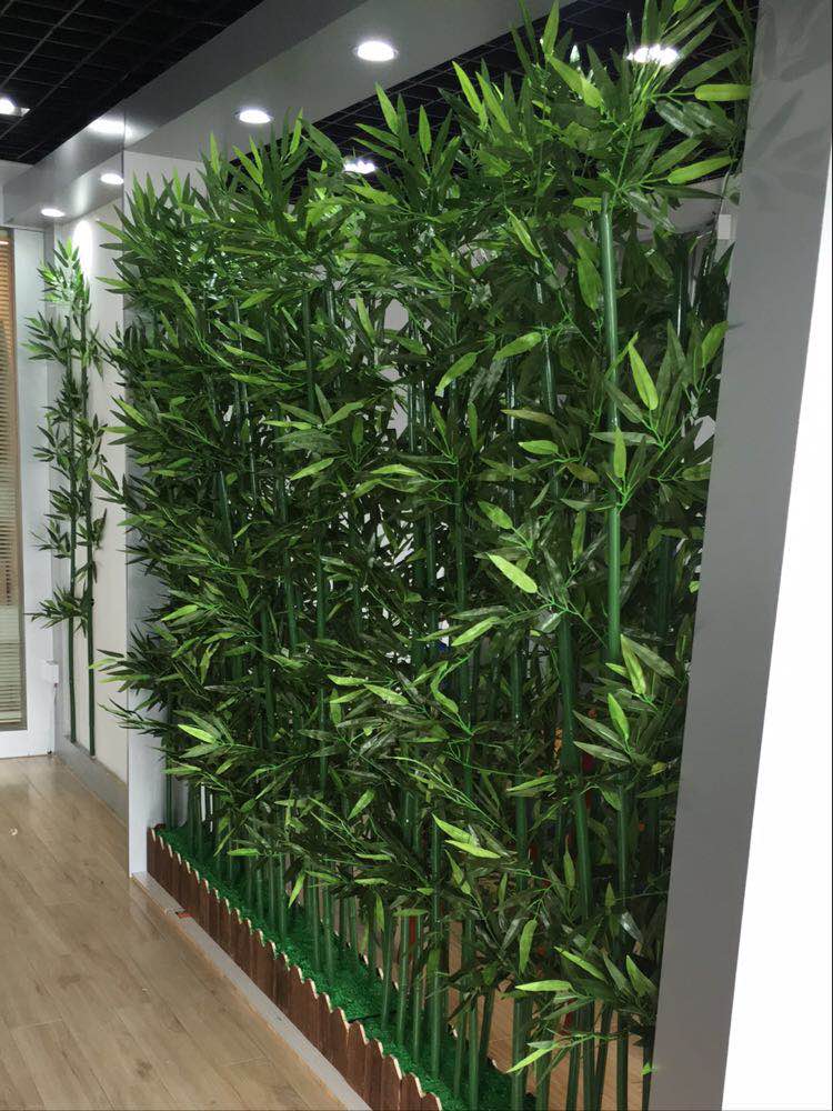 仿真单只/束室内外装饰绿植物背景墙摆放花艺挡墙屏风造景毛竹塑