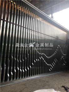 样板房玫瑰金不锈钢山峦造型景墙格栅图片户外不锈钢屏风隔断制作全过程